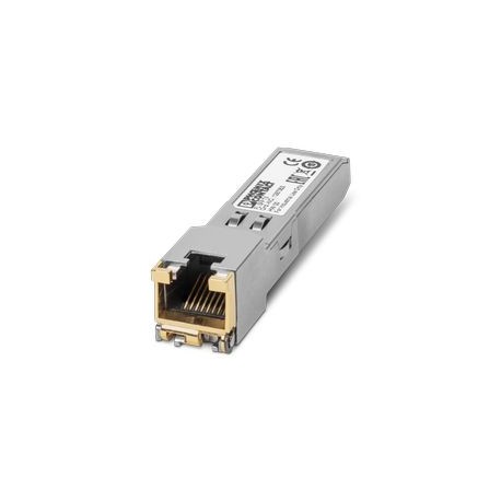 FL SFP TX 1287353 PHOENIX CONTACT Narrow form factor plug-in module offers an RJ45 interface with a data tra..