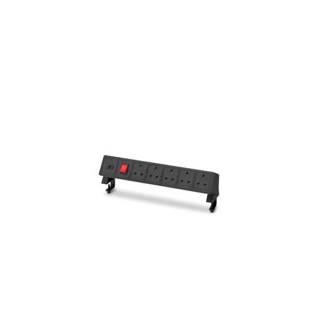 AS-WB-F/POWER STRIP 5 230-G 1193791 PHOENIX CONTACT Conector de mesa con 5 ranuras, cable e interruptor para..