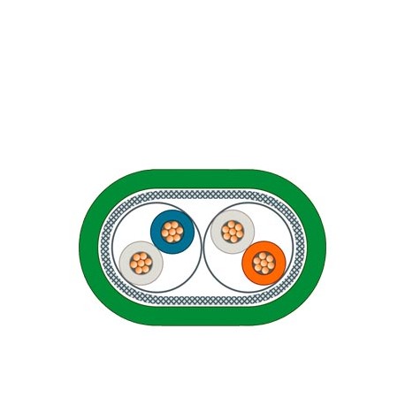 6XV1850-2LH20 SIEMENS Cabo Ethernet TP industrial 15/RJ45, cabo TP feito com 1 conector RJ45 e 1 conector IT..