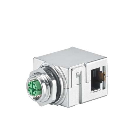 6GK1901-0DM40-2AA5 SIEMENS IE M12 panel feedthrough 4x 2 control cabinet bushing to transition from M12 conn..
