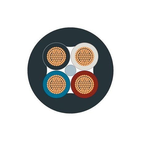 6XV1801-2B SIEMENS Energy cable, 4-core power line, stranded wire, 4x 1.5 mm2, trailable Delivery unit: max...