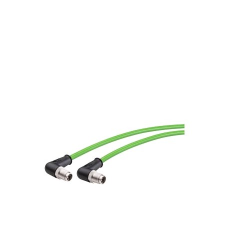 6XV1878-5GH30 SIEMENS Cabo IE TP M12-90/M12-90, IE Flexible Cable preconf., com 2 conectores M12 (codificaçã..