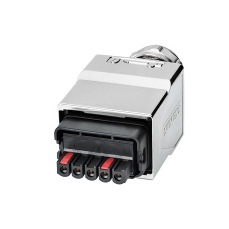 6GK1907-0AB11-6AA0 SIEMENS Conector de alimentação PRO 5-Pole Push Pull Power com caixa de metal para montag..