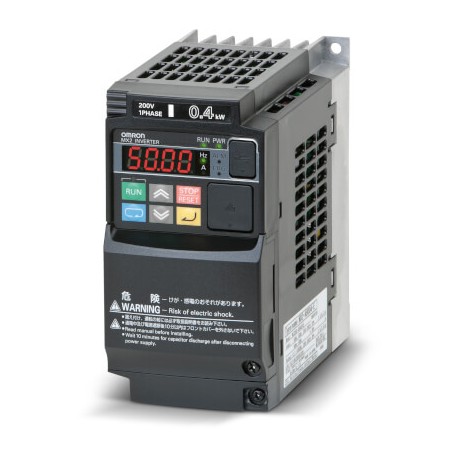 3G3MX2-AB004-HF 3G3M5077D 392757 OMRON MX2 Single Phase, 200-240VAC, 0.4/0.55KW, 3.0/3.5A(HD/ND), 1000Hz