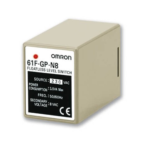 61F-GP-N8H 24VAC 61FP1324H 157405 OMRON 8-polige Alta sensib Invers ON/OFF 24VAC