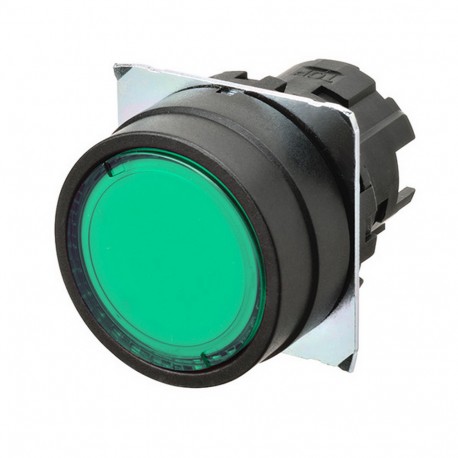 A22NZ-BNM-TGA A2270008R 662121 OMRON Pulsa.22mm, Plastic, FLUSH, MOMENTARY, Transp.VERDE, LIGHTING