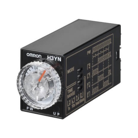 H3YN-21-B DC24 H3YN1112M H3YN21BDC24 OMRON DPDT 0.1 min-10h, 5A 24 Vdc Coil up
