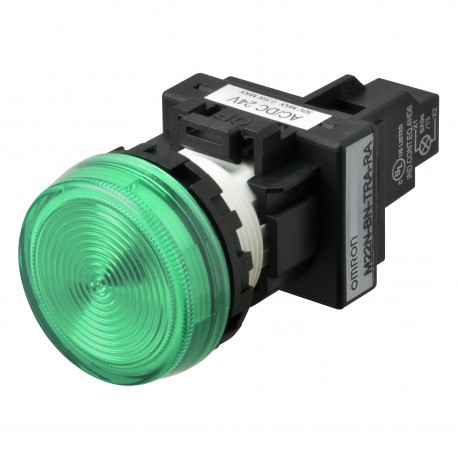 M22N-BN-TGA-GE A2260010F 662880 OMRON M22N flush indicator, GREEN, GREEN LED 200/240 VAC