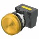 M22N-BN-TYA-YE-P A2265015D 672609 OMRON M22N flush indicator, YELLOW, YELLOW LED 200/240 VAC Push-in+