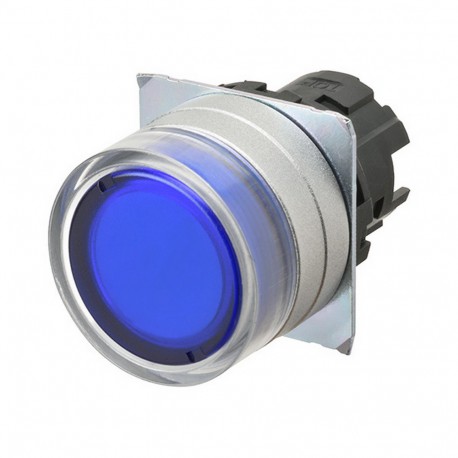 A22NZ-MGM-TAA A2270119M A22NZMGMTAA OMRON Press.22mm, Metal, PROTECTED, MOMENTANEO, Transp.BLUE, ILLUMINATION