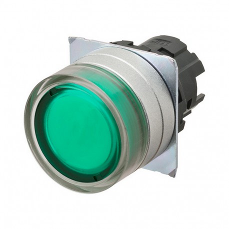 A22NZ-MGM-TGA A2270116F A22NZMGMTGA OMRON Press.22mm, Metal, PROTECTED, MOMENTANEO, Transp.GREEN, LIGHTING