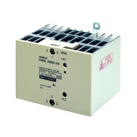 G3PA-260B-VD 5-24VDC G3PA4003B G3PA260BVDDC524BYOMZ OMRON 60A 24-240VAC Rail DIN Indicateur