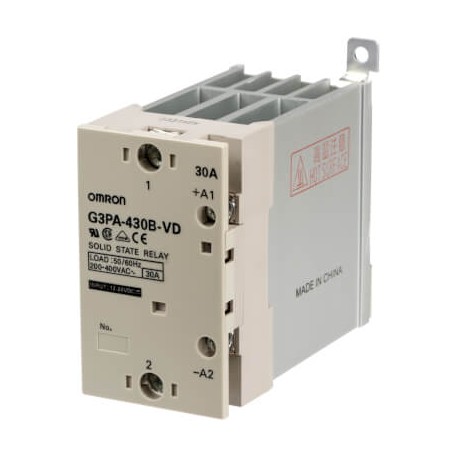 G3PA-430B-VD 12-24VDC G3PA4005R G3PA430BVDDC1224BYOMZ OMRON 30A 180-400Vac Carril DIN Indicador