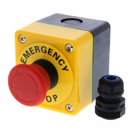 A22E-M-01B A22E7052E A22EM01B OMRON Kit Pushbutton emergency A22E 40mm Yellow Box 1NC