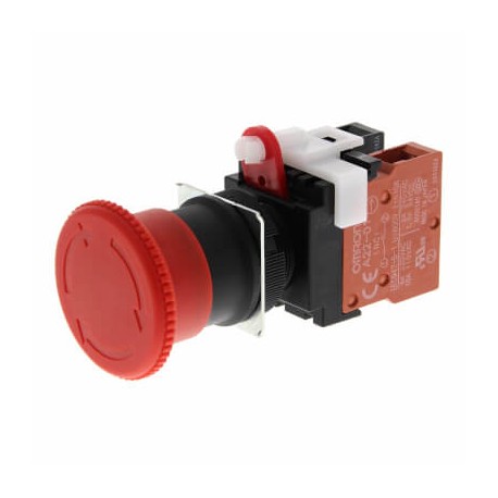 A22E-M-02 A22E7002R 141596 OMRON Кнопка аварийной остановки, винтовая клемма, без освещения, диаметр 40 мм, ..