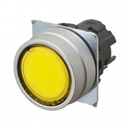 A22NZ-MNM-TYA A2270081M 660245 OMRON Pulsa.22mm, Metal, FLUSH, MOMENTARY, Transp.YELLOW, ILUMINAÇÃO