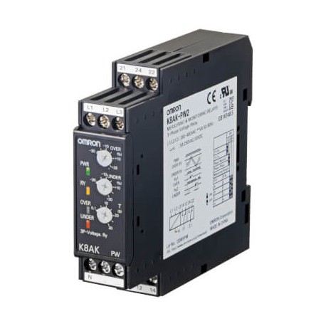 K8AK-PW2 K8AK0027E K8AKPW2 OMRON Dreiphasen-Spannung von Max-und Min-1 SPDT 380-480VAC 2 SPDT