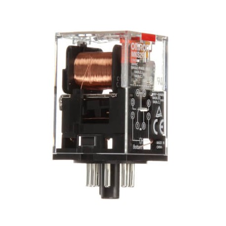 MKS2PI 110VAC MKSN8405F MKS2PIAC110BYOMZ OMRON DPDT 10A Indic. pulsante meccanico-test