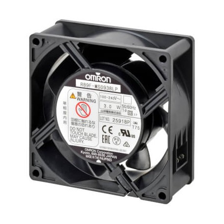 R89F-MS0938LP R89F0010R R89FMS0938LP OMRON AC Axial fan, plastic blade, frame 92x38, low speed, terminals