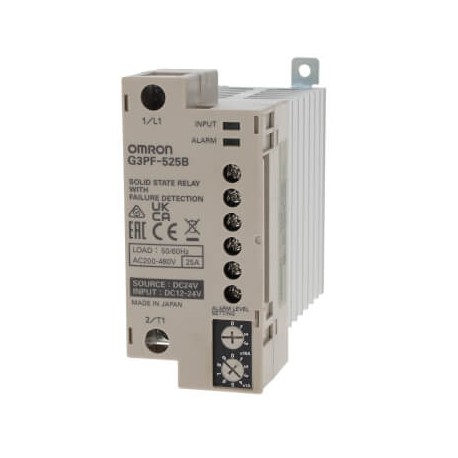 G3PF-525B 24VDC G3PF0007F G3PF525BDC24 OMRON 25A 480Vca 1 Salida Tornillos