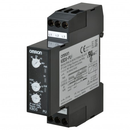 K8DS-PU1 K8DS0002M K8DSPU1 OMRON Трехфазное минимального напряжения+Последовательность +На фазы 200-240AC 17..