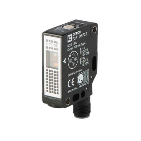 E3S-DBN22 E3S 7091M E3SDBN22OMS OMRON Plastic Obj transp Mirror(not incl) SmartTeach to 0.7 m, NPN, M12 plug..