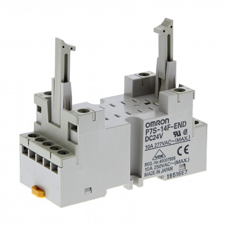 P7S-14F-END 24VDC P7SE0001G P7S14FENDDC24 OMRON Base G7S-E 6 poles Screw DIN Rail