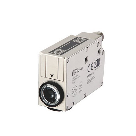 E3S-DCN21 E3S 7112G 670883 OMRON Sensor de marcação de cor reflexo retangular IP67 10+/- 3mm NPN conector M12