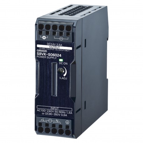 S8VK-S06024 S8VK5000E S8VKS06024 OMRON Alimentation 60W/24 V/2,5 A sur rail DIN Push-in+