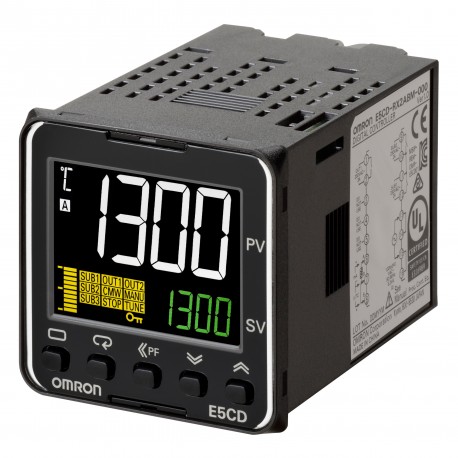 E5CD-RX2DBM-002 E5CD1017G E5CDRX2DBM002 OMRON Temp. controller PRO, 1/16 DIN 48 x 48 mm), 1 x Rel. FUORI, 2 ..