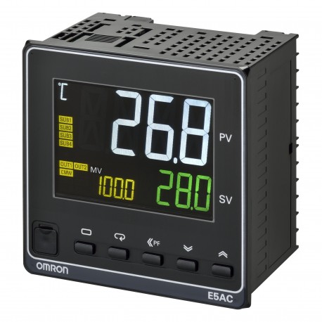 E5AC-PR4D5M-004 E5AC3064H 374751 OMRON Ent Universal 4 alarmes válvula motor RS485 2 evt 24Vdc/Vac 96x96