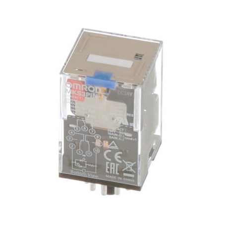 MKS3PIN-5 24VDC MKSN8566D MKS3PIN5DC24BYOMZ OMRON 3PDT 10A Indic. mecânico diodo EMISSOR de luz Tecla de-pro..