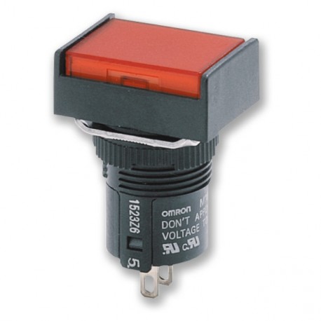 A16-2S A16 1031C 160037 OMRON Botão/indicador, DPDT, 5 A (125 VAC)/ 3 A (230VAC)