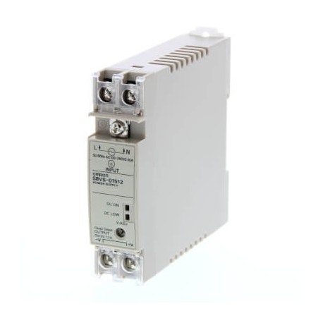 S8VS-01512 S8VS0157H S8VS01512,1 OMRON 15W / 12V / 1.2 A 22.5 mm sur Rail DIN