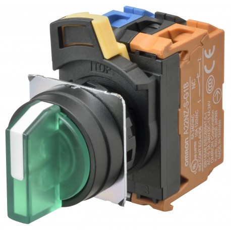 A22NW-2BL-TGA-G101-GE A2240883C A22NW2BLTGAG101GE OMRON Selector A22NW Ø22, 2 position, Lighted, bezel PLAST..