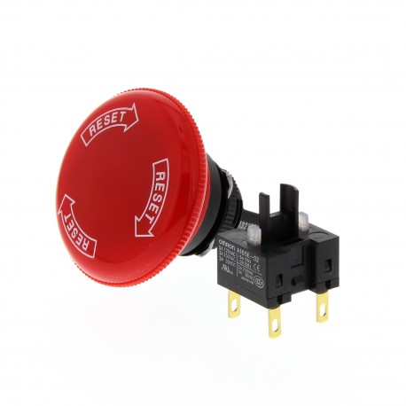 A165E-M-02 A16E7006H A165EM02 OMRON Cogumelo de emergência 16mm DPST-NC D40mm