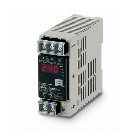 S8VS-06024B S8VS0120R S8VS06024B,1 OMRON 60W / 24V / 2.5 A DIN-Rail
