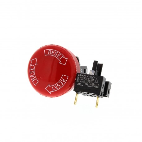 A165E-S-03U A16E7012B A165ES03U OMRON Seta de emergencia 16mm TPST-NC D30mm