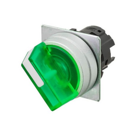 A22NZ-2MM-TGA A2270428R 666621 OMRON Select.22mm, 2 Position, Lighting, Metal, MANUAL, GREEN