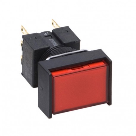 A165L-JRM-24D-1 A16 7265C A165LJRM24D1 OMRON Pushbutton complete, dia. 16 mm, lighted LED 24 VDC, retangular..