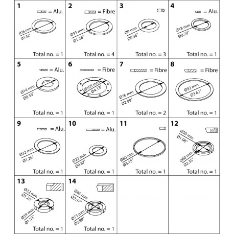 027F3154 DANFOSS REFRIGERATION PM, PML / X, MRV, 50MEV, PMFH / L300 Kit de réparation