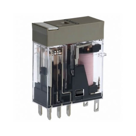 G2R-2-SN 48VAC G2RN8944F G2R2SNAC48SBYOMB OMRON DPDT 5A mechanical indicators and LED, easy labeling, 48 Vac