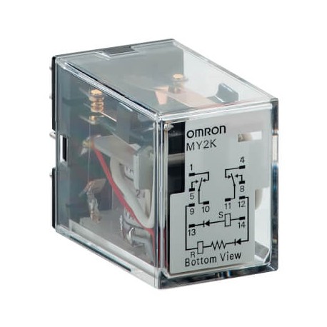 MY2K-02 24VDC MYK 1202G MY2K0224DC OMRON DPDT 3A Enchuf de soudage/Bistable