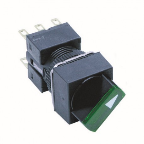 A165W-A2MG A16S2022R A165WA2MG OMRON Selector cuadrado 2 posiciones manual verde