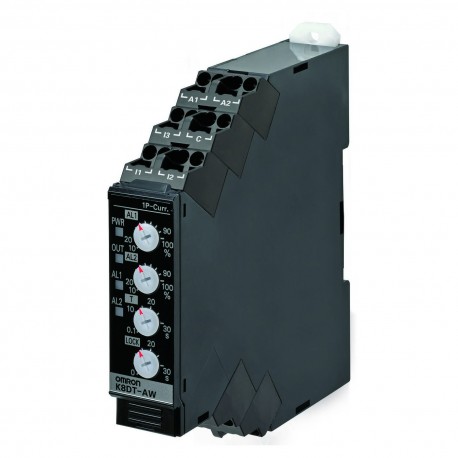 K8DT-AW2CD K8DT0020C K8DTAW2CD OMRON Single phase Current Max and Min 0.1-5 SPDT 24V AC/DC 17.5 mm Push-in+