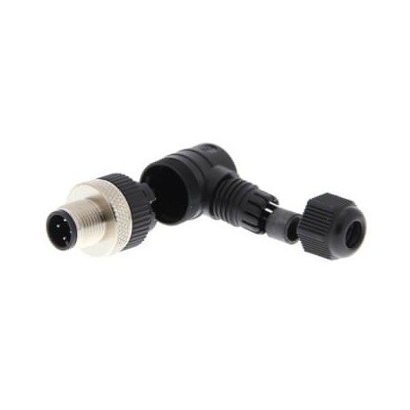 Y92E-MM12PVC4Aconf-L AA018020R Y92EMM12PVC4ACONFL OMRON Sin cable Acodado Macho 4 hilos M12