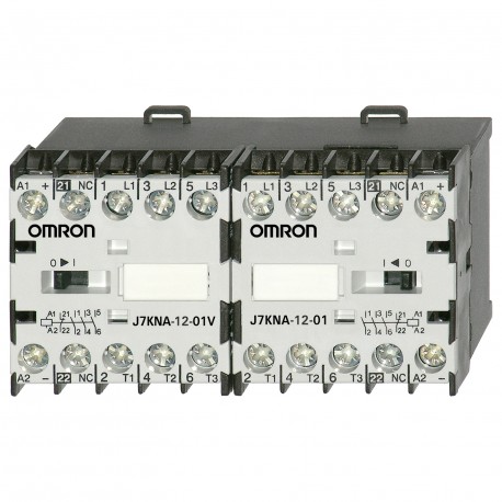 J7KNA-12-01R 230 J7KA9203C 245070 OMRON Mini revers. contactor, 3-polos, 5.5 kW 12 A AC3 (400 VAC) + 1 NC, 2..