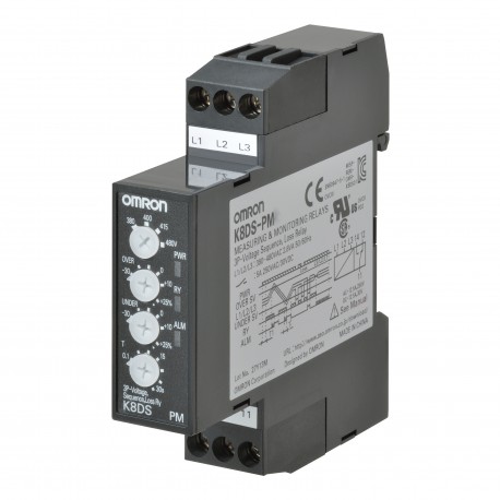 K8DS-PM2 K8DS0005E 387484 OMRON Three Phase Max & Min+Sequence+Per Phase 380-480AC 17.5mm