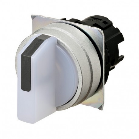 A22NZ-3MM-TWA A2270526R A22NZ3MMTWA OMRON Select.22mm, 3 Posiciones, Iluminación, Metal, MANUAL, BLANCO