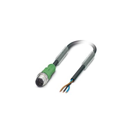 SAC-3P-M12MS/0,35-PVC 1502304 PHOENIX CONTACT Sensor/Actuator Cable, 3-Pole, M12 Straight Connector, Coding:..